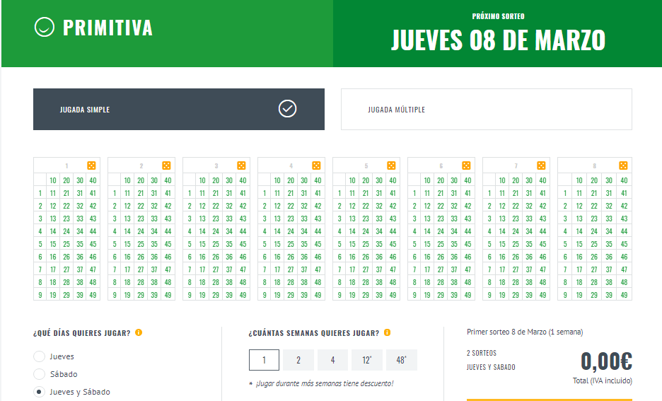 La Primitiva Online Seguro en España Feeling Lucky